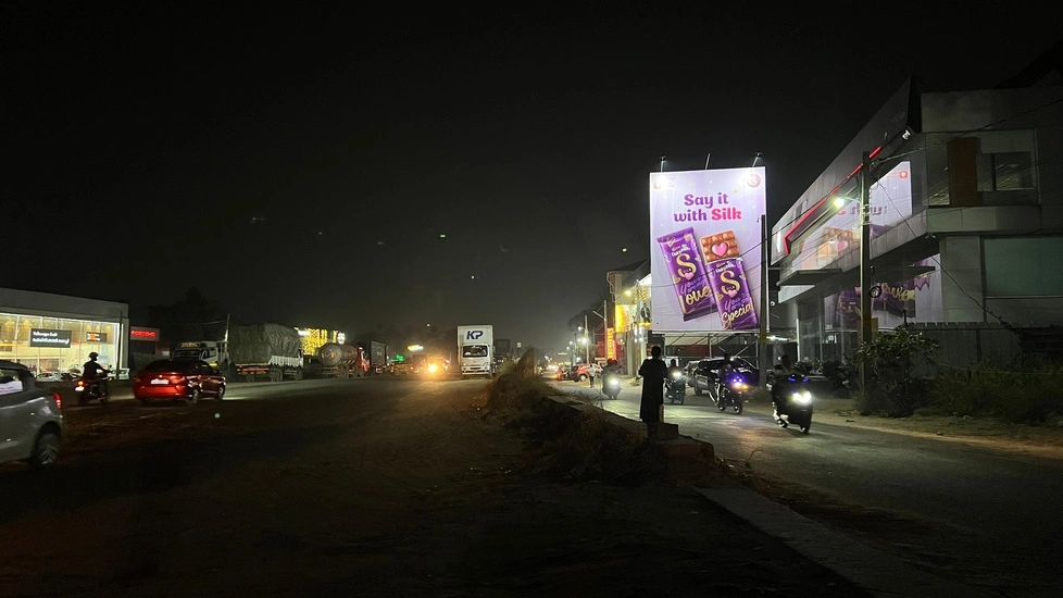 Illuminated billboard at Cheranallur Kochi